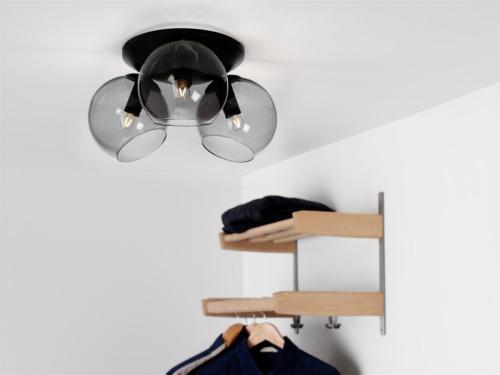 Capella Taklampa Svart&Rök