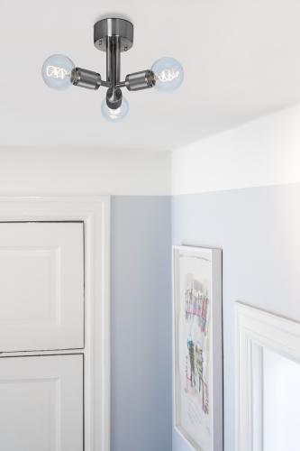 Rille Plafond LED Borstad Krom