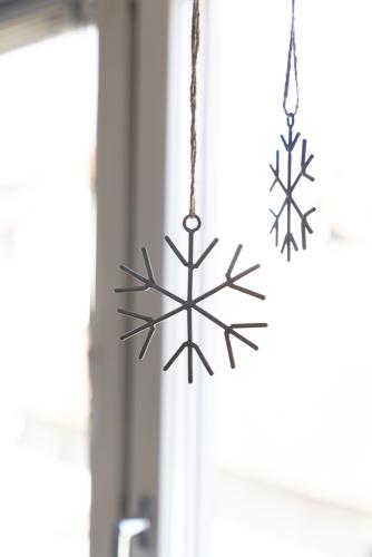 Hängande Snöflinga Dekoration Svart