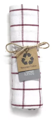 Recycle Check Kökshandduk Röd