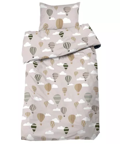 Luftballong Bäddset Spjäl Linne/Grön