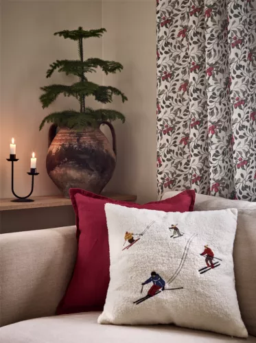 Linne Kuddfodral Mörkröd