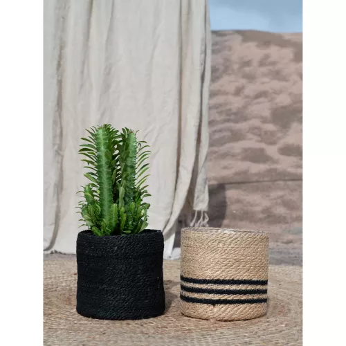 Belle Rand Kruka Natur/Svart Stor