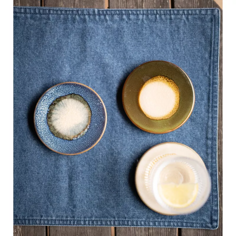 Nawal Glasunderlägg Vitmelerad