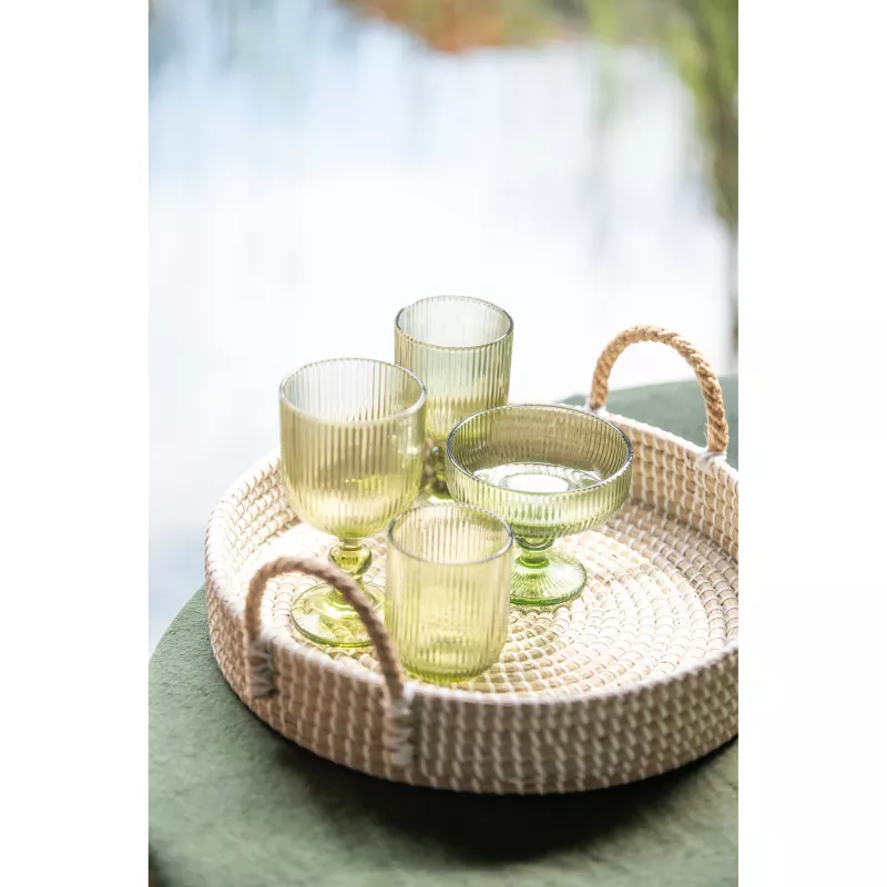 Evie Glas På Fot Grön