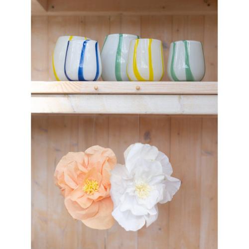 Stripe Ljuslykta Blå Stor