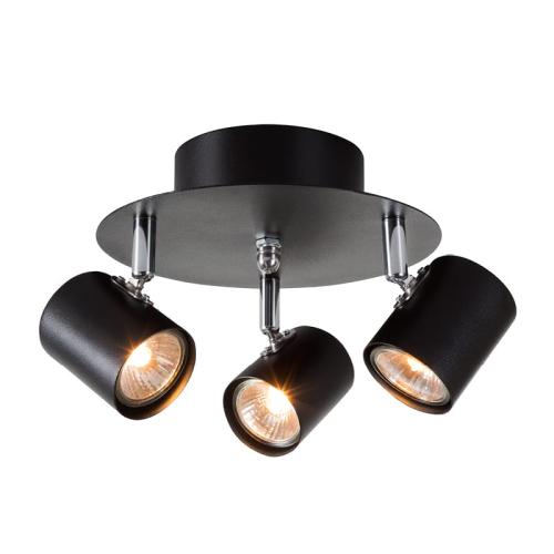 Alpha Takspotlight Rund Svart