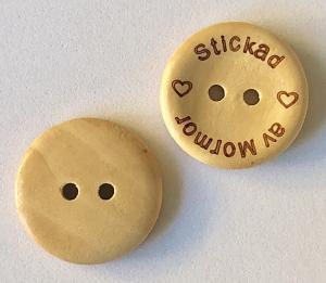 Knapp Stickad av Mormor