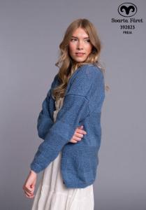 Långkofta med ränder i struktur