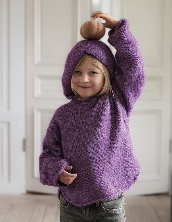 Transsylvanien mini – Barnhoodie med flätor