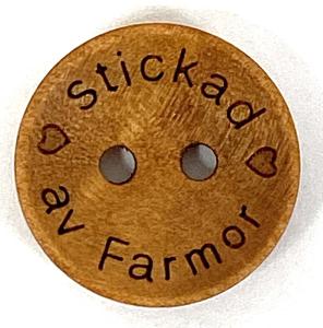 Knapp Stickad av Farmor