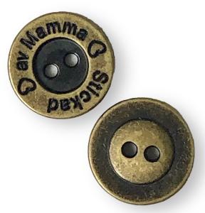 Knapp Stickad av Mamma Antik Mässing