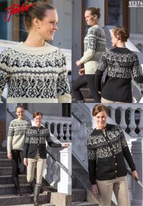 Dalarna - tröja och kofta med runt ok