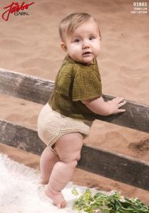 Siw - babybody med spets, puffärm och osynlig knäppning