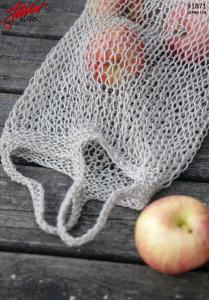 Stickad fruktkasse med handtag