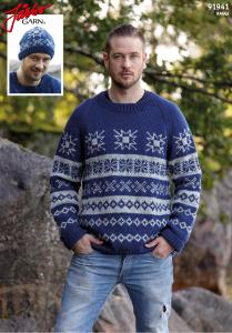 STJÄRNMIX - MÖNSTERSTICKAD HERRTRÖJA MED RAGLAN