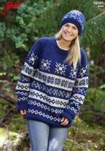 STJÄRNMIX - MÖNSTERSTICKAD DAMTRÖJA MED RAGLAN