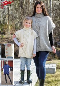 PONCHO MED KNAPPAR & FLÄTA TILL BARN, YANGSTER & DAM