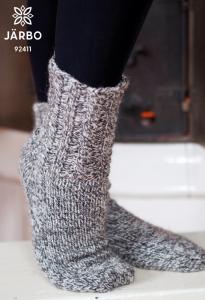 RAGGSOCKA MED FLÄTSTICKAT SKAFT OCH FLEEGLE HEEL