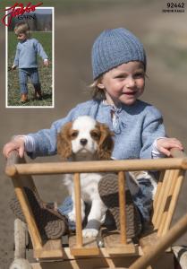 Vilja - farfarströja med ribbstickade tights och matchande mössa