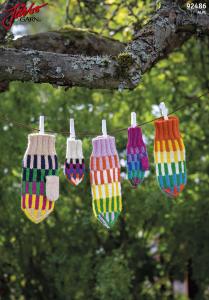 Skyskrapa - färgglada vantar till stora och små