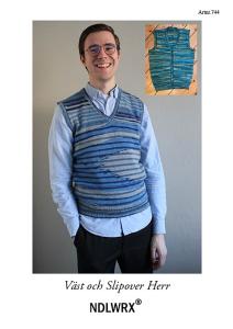 Mönster Väst Slipover Herr