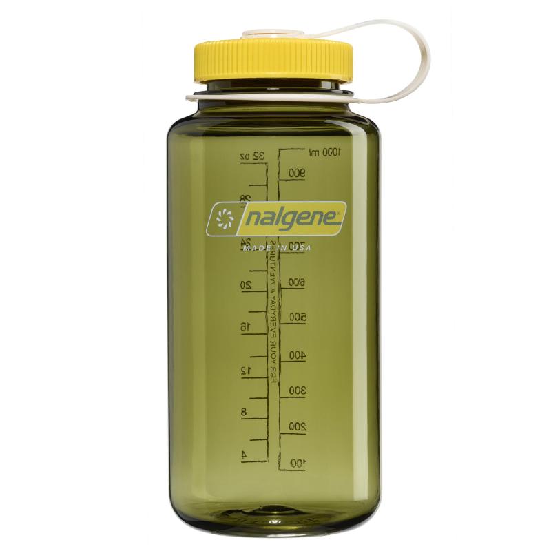 Nalgene Wide Mouth Bottle Sustain 1 L Oil Green With Freesia