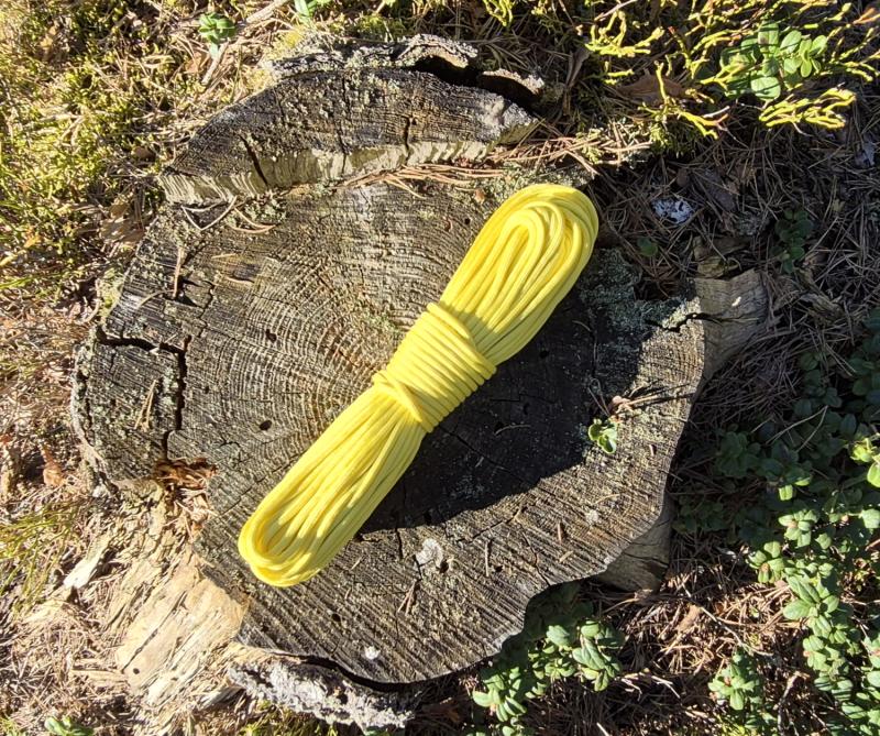 Paracord Type III 550 Yellow 30 Meter