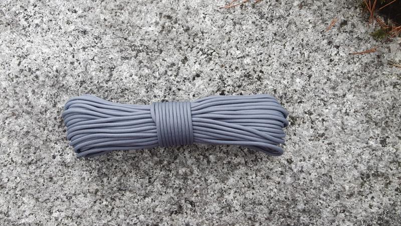 Paracord Type III 550 Polyester Gray 30 Meter