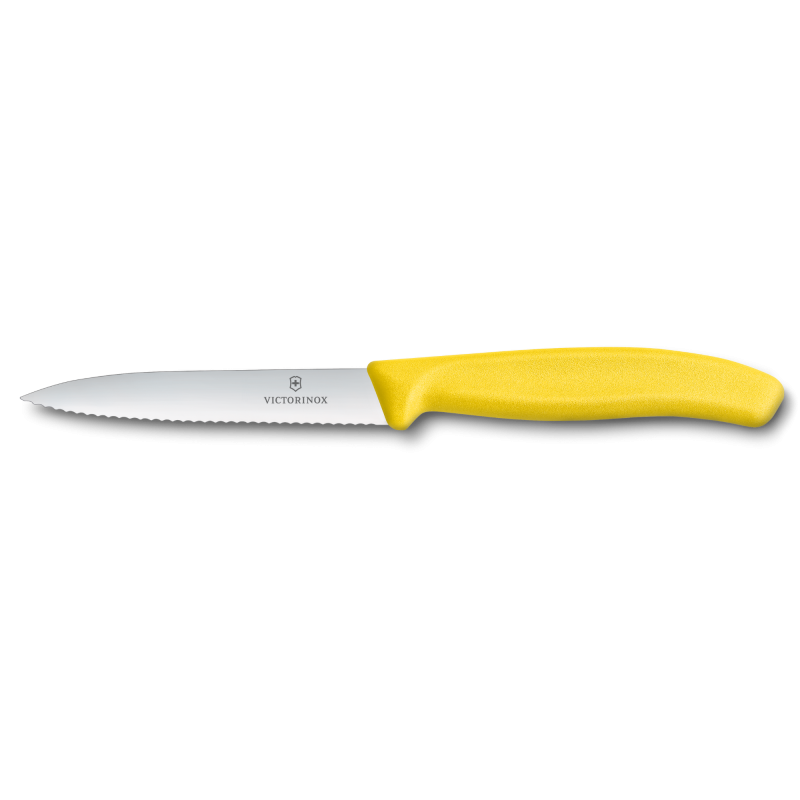 Victorinox Grönsak- & Skalkniv 10 cm Vågigt Blad Gul