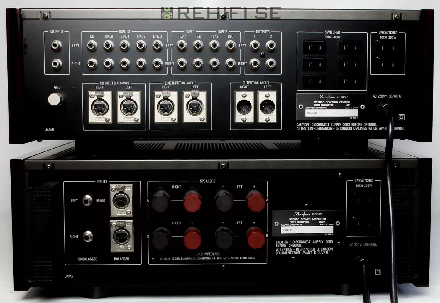 Accuphase C-200V + P-300V för och slutsteg från Rehifi Accuphase C-200V + P-300V för och slutsteg från Rehifi