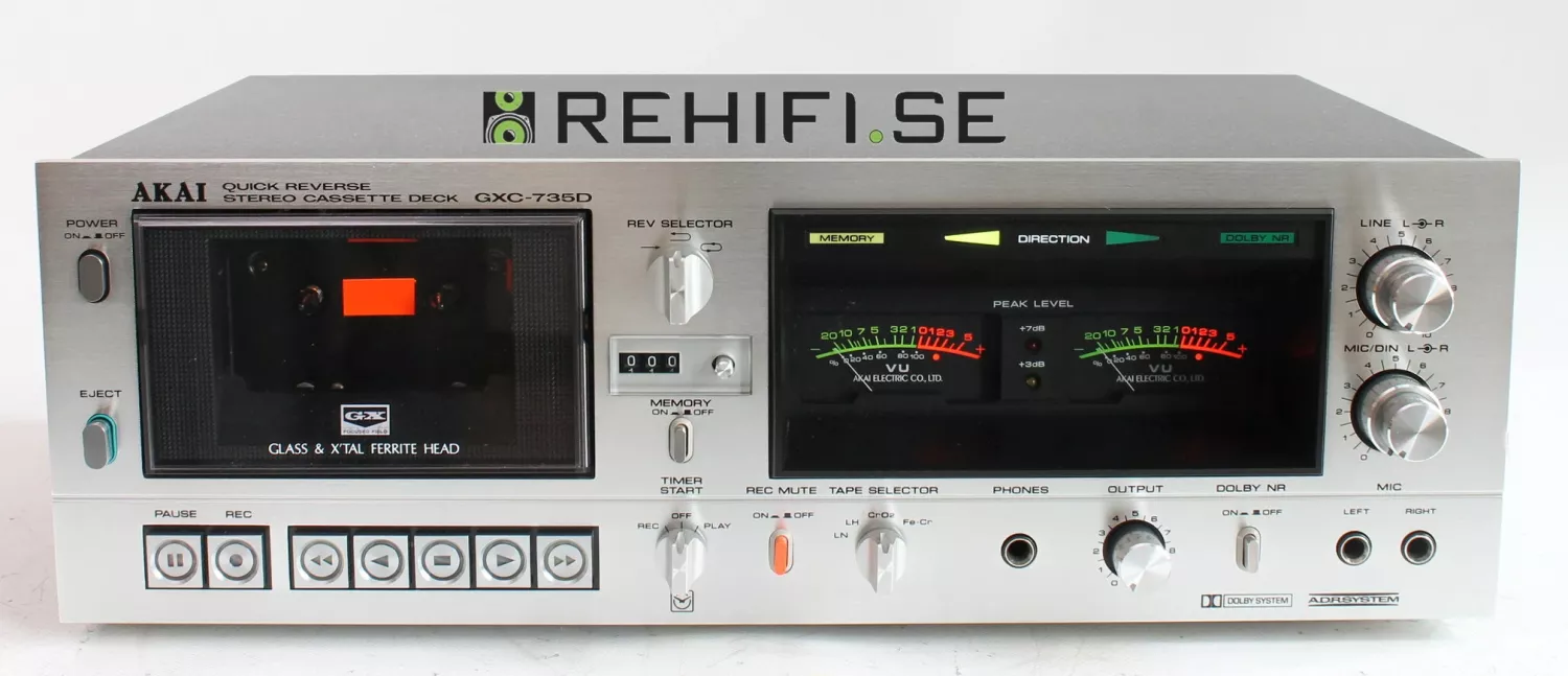 Akai GXC-735D begagnat kassettdäck från Rehifi Akai GXC-735D begagnat kassettdäck från Rehifi