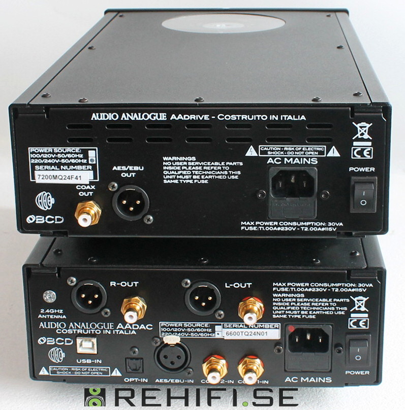 Aa Drive Audio Analogue AAdrive + AAdac begagnad transport och DAC från Rehifi
