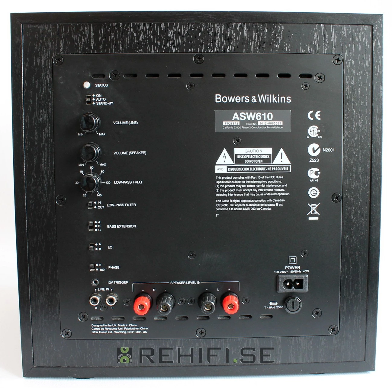 Bowers & Wilkins ASW610 | Subwoofer/Caisson de basse Bowers & Wilkins ASW610 | Subwoofer/Caisson de basse