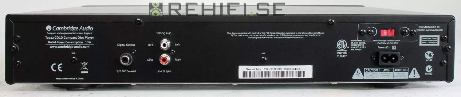 Cambridge Topaz CD10 begagnad CD spelare från Rehifi