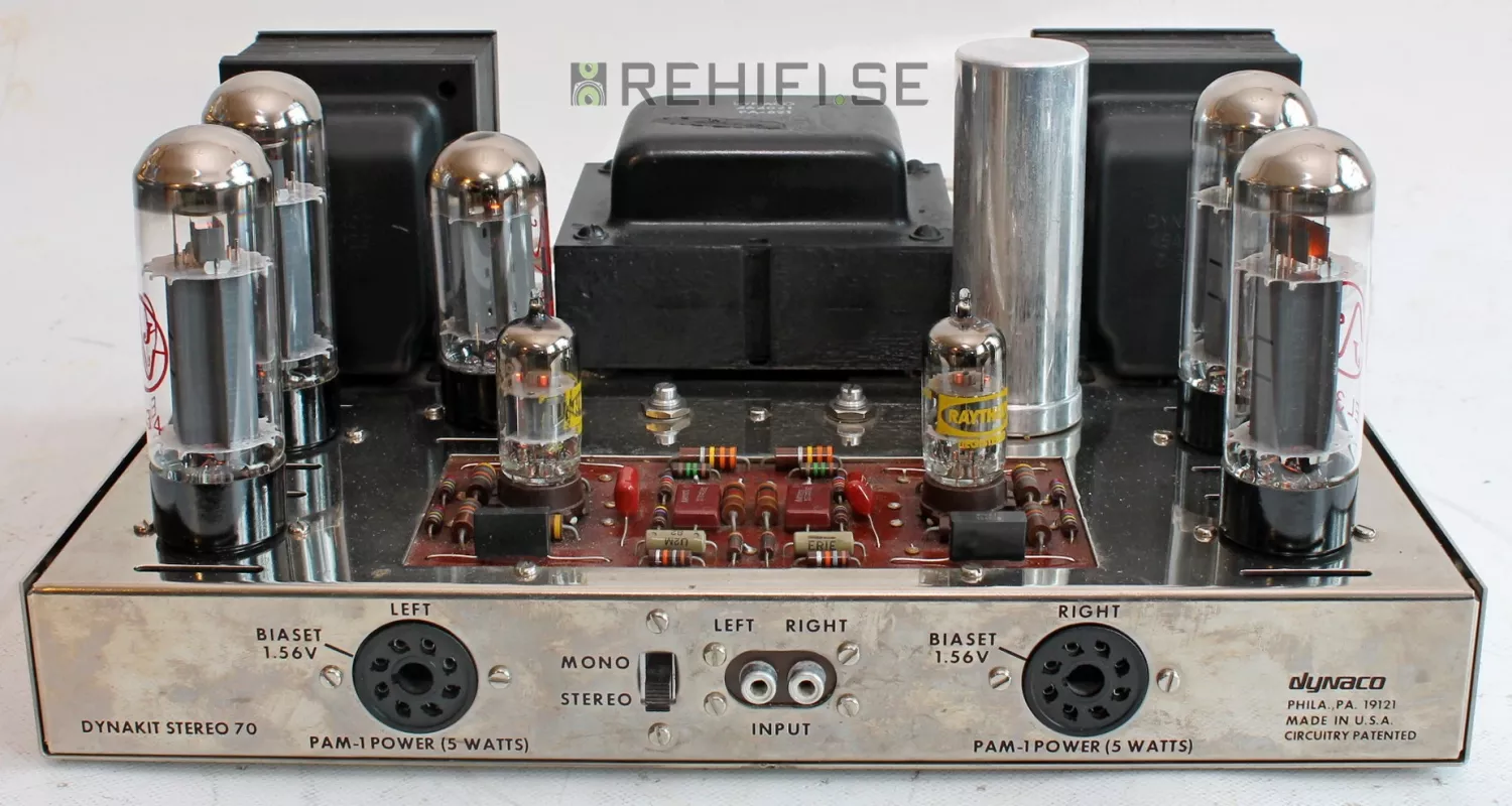 Dynaco Reverb Dynaco Stereo 70 begagnat rörslutsteg från Rehifi