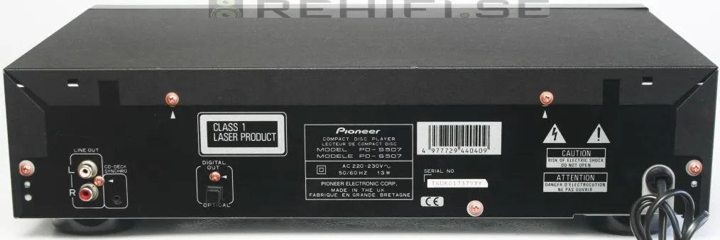 Pioneer PD S507 Pioneer PD S507