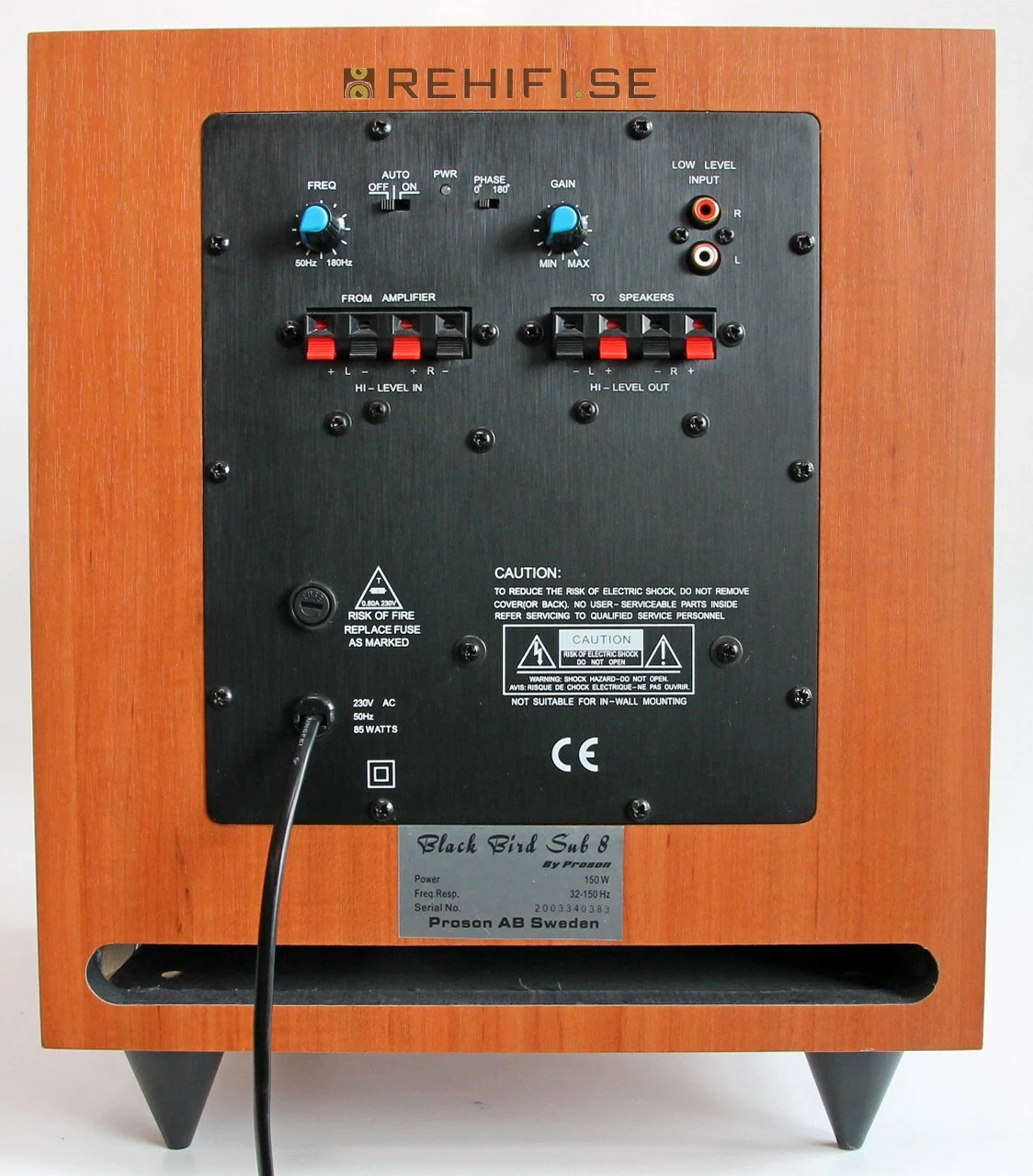 Proson Rumble R8 Proson Black Bird Sub 8 begagnad subwoofer från Rehifi