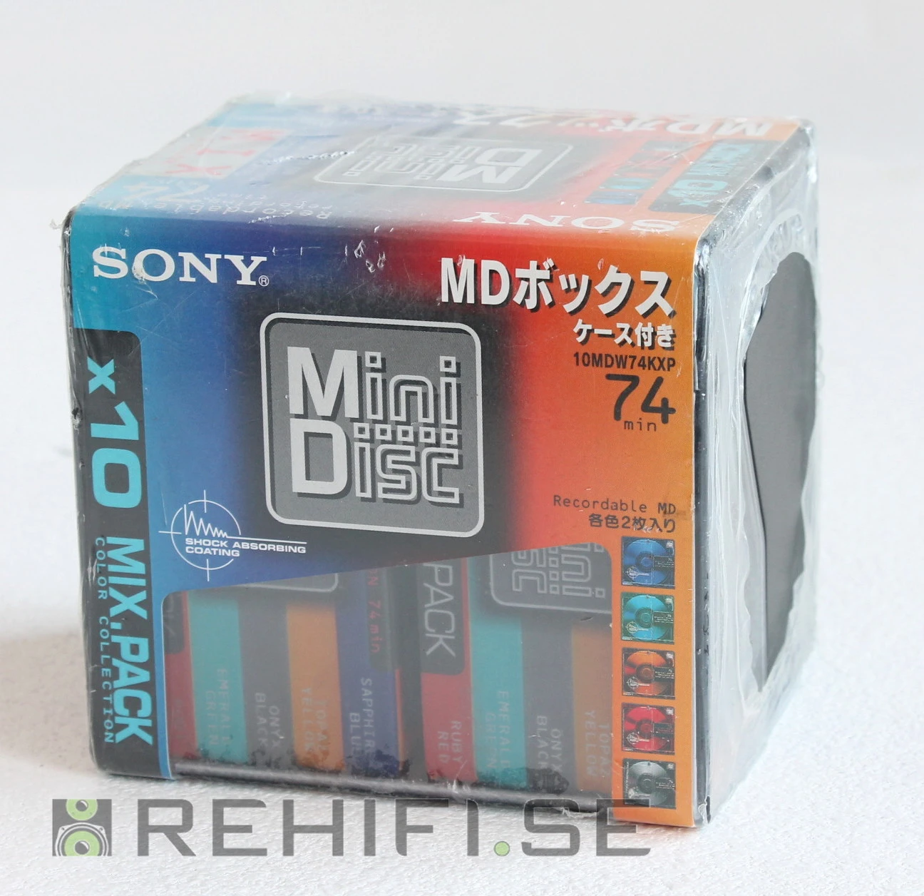 Sony Mini Disc 74 min X10 Mix Pack Color Collection