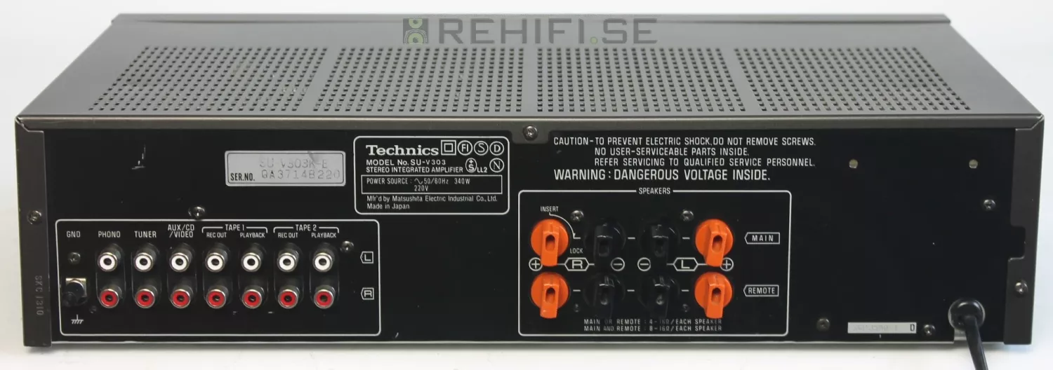 Ampli Technics SU-V303 - Photo, audio & vidéo Ampli Technics SU-V303 - Photo, audio & vidéo