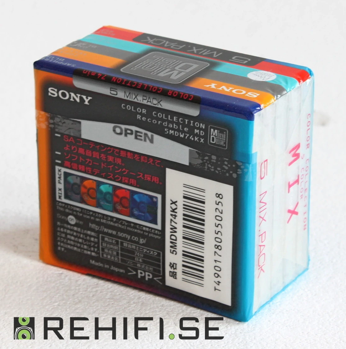 Lot De 5 MiniDisc Sony Japan Colour Collection - 74 Min - NEUFS Scellés