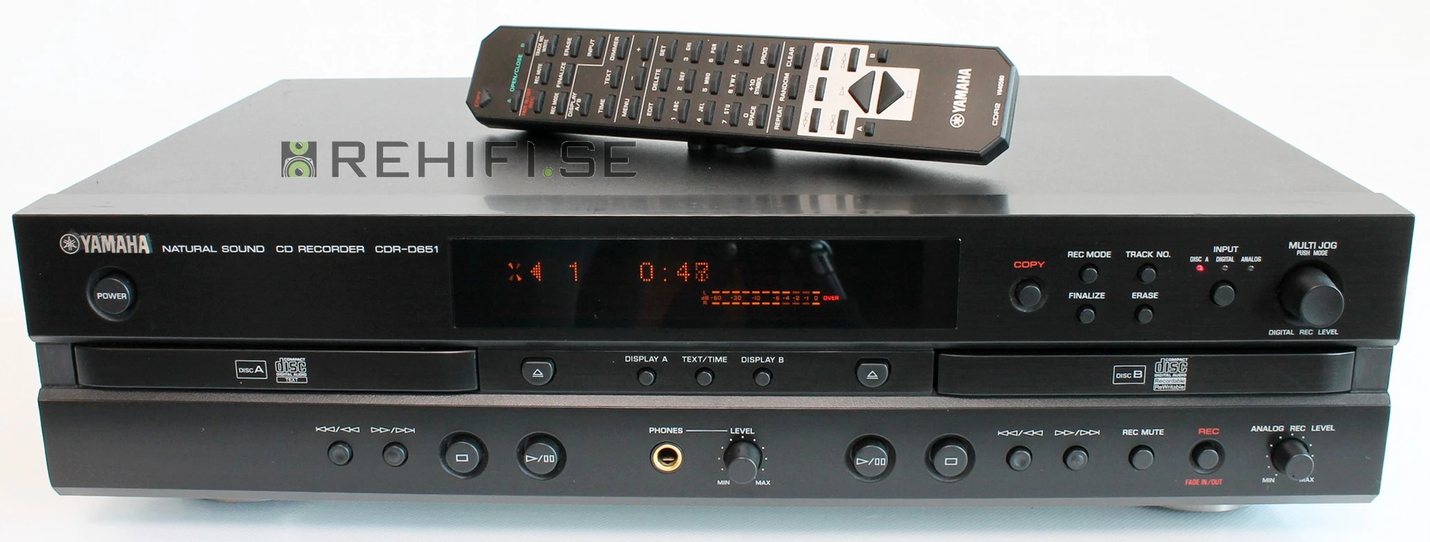 【定価85,800円・完動・美品】CDレコーダー　YAMAHA　CDR-D651 Yamaha CDR-D651 dual music CD Recorder Natrual Sound Confirmed