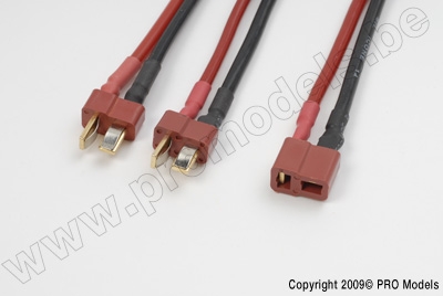 Y-lead Parallel Deans, silicon wire 14AWG (1pc)