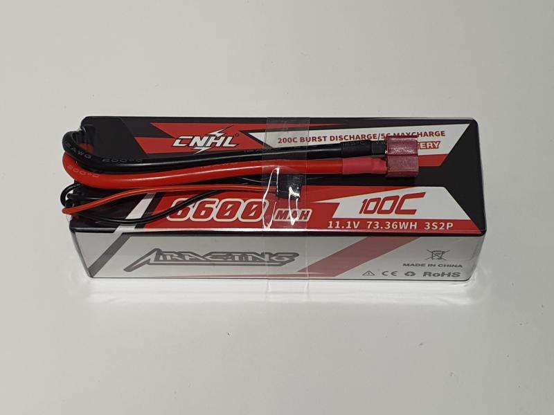 CNHL Racing Series 6600mAh 11.1V 3S 100C Hard Case Lipo Batteri med deans kontakt
