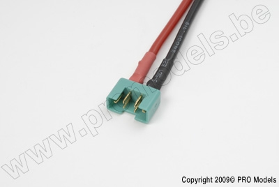 MPX gold connector, Female, silicon wire 14AWG, 10