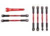 Turnbuckles, aluminum (red-anodized), camber links