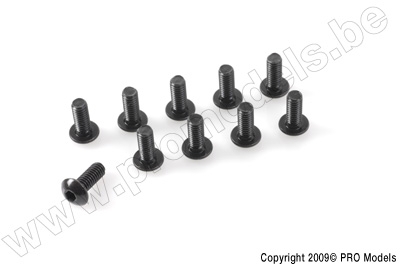 Socket low round head screw, M4X8, Steel (10pcs)