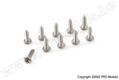 Self-tapping pan head screw, 2,9X16, Inox (10pcs)