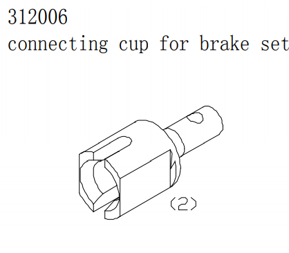 Connecting cup for brake set