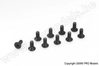Socket head countersunk screw, M3X6, Steel (10pcs)